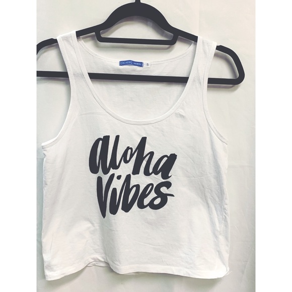 Kiele Tops - Aloha Vibes Hawaii Island Surfer Girl Tank Top